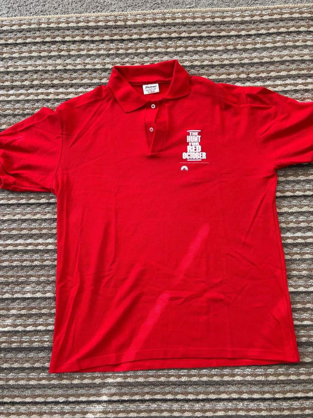 Stedman The Hunt For Red October Polo Shirt Size XL 46-48 Red Vintage